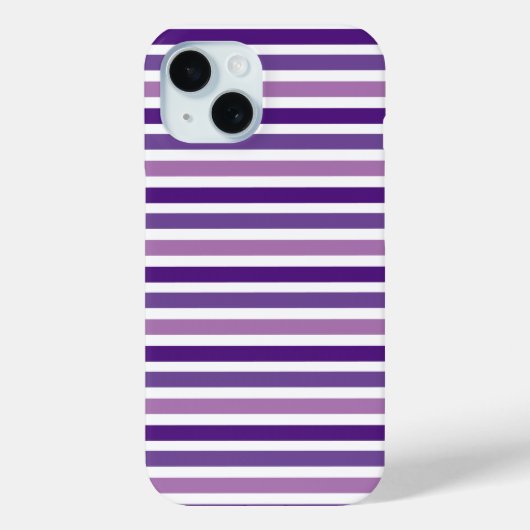Schattigee chique Paarse en witte strepen Case-Mate iPhone Case (Achterkant)