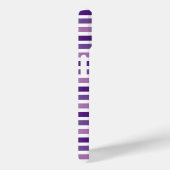 Schattigee chique Paarse en witte strepen Case-Mate iPhone Case (Achterkant / Rechts)