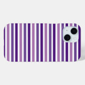 Schattigee chique Paarse en witte strepen Case-Mate iPhone Case (Achterkant (horizontaal))