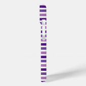 Schattigee chique Paarse en witte strepen Case-Mate iPhone Case (Achterkant / Links)