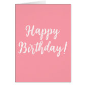 Schattigee chique roze en witte Happy Birthday Kaa (Voorkant)