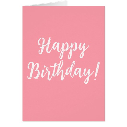 Schattigee chique roze en witte Happy Birthday Kaa (Voorkant)