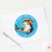 Schattigee Chiquita Vaquita Genieten van een Virgi Ronde Sticker (Envelop)