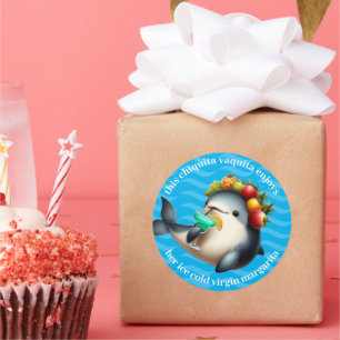 Schattigee Chiquita Vaquita Genieten van een Virgi Ronde Sticker