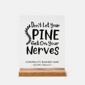 Schattigee Chiropractie Bedrijfsnaam en Kantoor Acryl Bord (Voorkant)