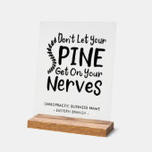 Schattigee Chiropractie Bedrijfsnaam en Kantoor Acryl Bord (Hoek)