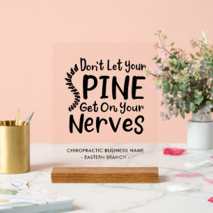 Schattigee Chiropractie Bedrijfsnaam en Kantoor Acryl Bord