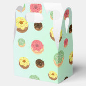 Schattigee Chocolade aardbei donuts patroon Verjaa Bedankdoosjes (Geopend)