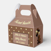 Schattigee Chocolade beer Baby shower gunstbox Bedankdoosjes (Achterkant)