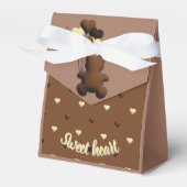 Schattigee Chocolade beer Baby shower gunstbox Bedankdoosjes (Voorkant Zijde)