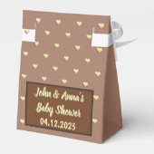 Schattigee Chocolade beer Baby shower gunstbox Bedankdoosjes (Achterkant)