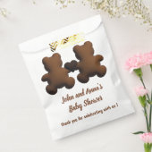 Schattigee Chocolade beer Baby shower gunstzak Bedankzakje (Gezegeld)