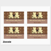 Schattigee chocolade beer Baby shower rechthoek st Rechthoekige Sticker (Vel)