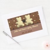 Schattigee chocolade beer Baby shower rechthoek st Rechthoekige Sticker (Envelop)