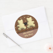 Schattigee chocolade beer Baby shower stickers (Envelop)