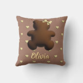 Schattigee Chocolade beer Kussen voor Meisje (Achterkant)