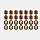 Schattigee Chocolade beer Meisje Kleding Label (Vel)