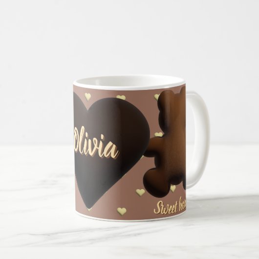 Schattigee chocolade beer mok (Voorkant rechts)