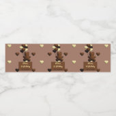 Schattigee Chocolade beer Verjaardag Waterfles lab Waterfles Etiket (Enkel label)