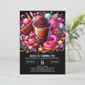 Schattigee Chocolade Candyland Digitale Verjaardag Kaart (Staand voorkant)