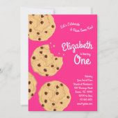 Schattigee Chocolade Chip Cookie Kinder 1e Verjaar Kaart (Voorkant)