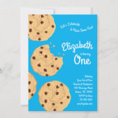 Schattigee Chocolade Chip Cookie Kinder 1e Verjaar Kaart (Voorkant)