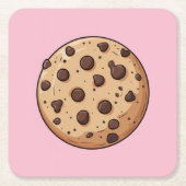Schattigee Chocolade Chip Cookie Onderzetter Set (Voorkant)