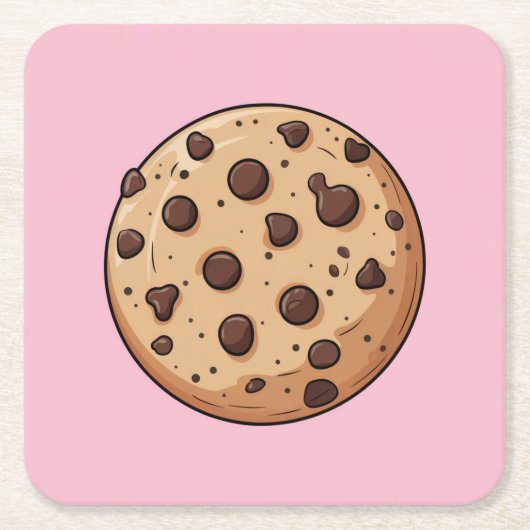 Schattigee Chocolade Chip Cookie Onderzetter Set (Voorkant)