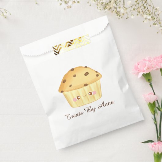 Schattigee Chocolade Chip Muffin Bedankzakje (Gezegeld)