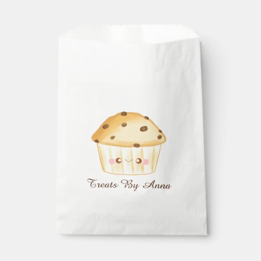 Schattigee Chocolade Chip Muffin Bedankzakje (Voorkant)