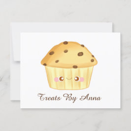 Schattigee Chocolade Chip Muffin Briefkaart