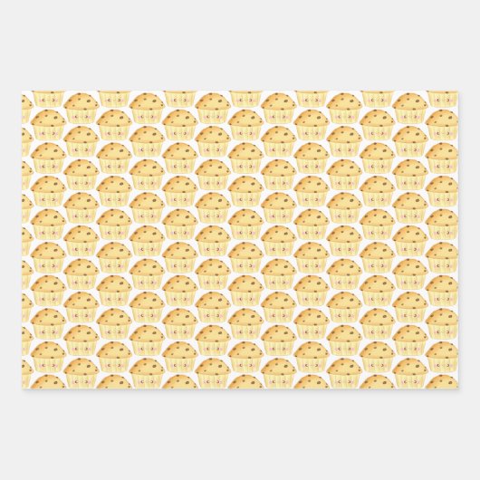 Schattigee Chocolade Chip Muffin Inpakpapier Vel (Voorkant 2)