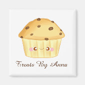 Schattigee Chocolade Chip Muffin Magneet (Voorkant)