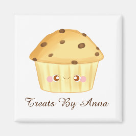 Schattigee Chocolade Chip Muffin Magneet