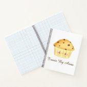 Schattigee Chocolade Chip Muffin Notitieboek (Binnen)