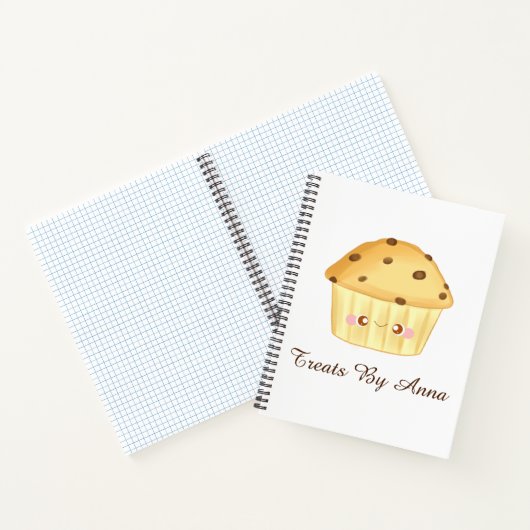 Schattigee Chocolade Chip Muffin Notitieboek (Binnen)