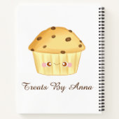 Schattigee Chocolade Chip Muffin Notitieboek (Achterkant)