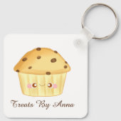 Schattigee Chocolade Chip Muffin Sleutelhanger (Achterkant)