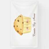 Schattigee Chocolade Chip Muffin Spandoek (Verticaal)