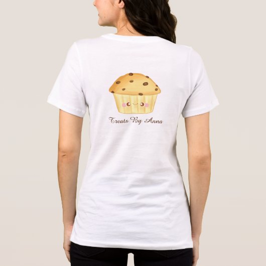Schattigee Chocolade Chip Muffin Tri-Blend Shirt (Achterkant)