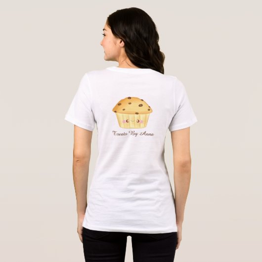 Schattigee Chocolade Chip Muffin Tri-Blend Shirt (Achterkant volledig)