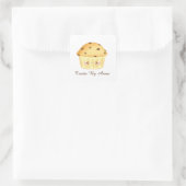 Schattigee Chocolade Chip Muffin Vierkante Sticker (Tas)