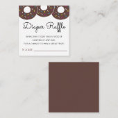 Schattigee Chocolade Donuts Baby shower Luier Raff Informatiekaartje (Voorkant / Achterkant)