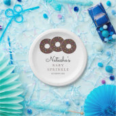 Schattigee Chocolade Donuts Baby shower Sprinkle Papieren Bordje (Feest)