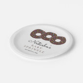 Schattigee Chocolade Donuts Baby shower Sprinkle Papieren Bordje (Gekanteld)