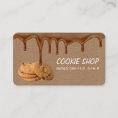Schattigee Chocolade Drip Cookie Shop Visitekaartj Visitekaartje (Voorkant)