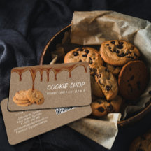 Schattigee Chocolade Drip Cookie Shop Visitekaartj