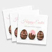 Schattigee chocolade eieren Happy Easter Servet