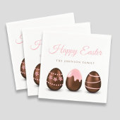 Schattigee chocolade eieren Happy Easter Servet
