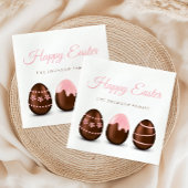 Schattigee chocolade eieren Happy Easter Servet